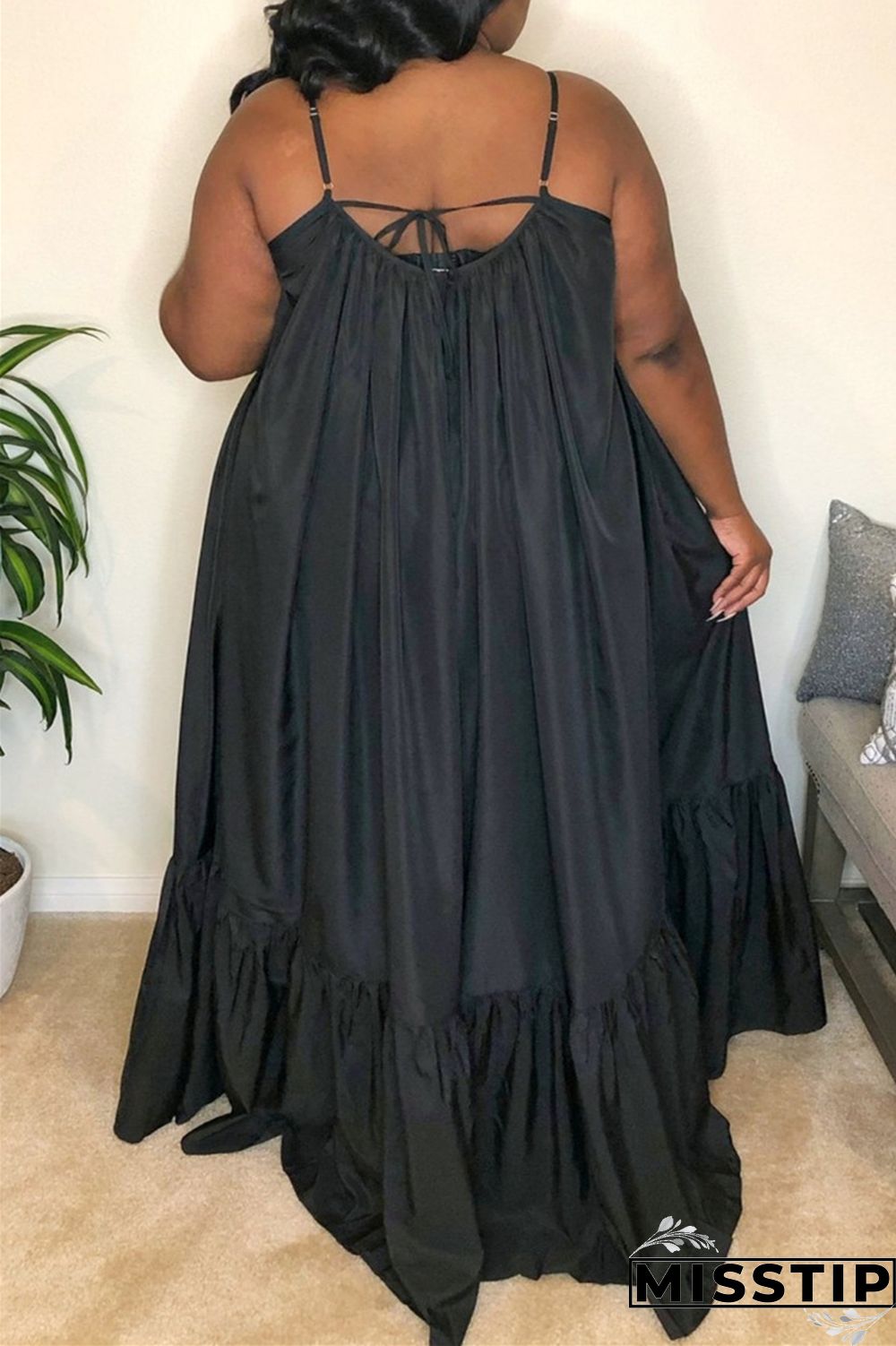 Pink Sexy Casual Solid Backless Spaghetti Strap Loose Sling Dress