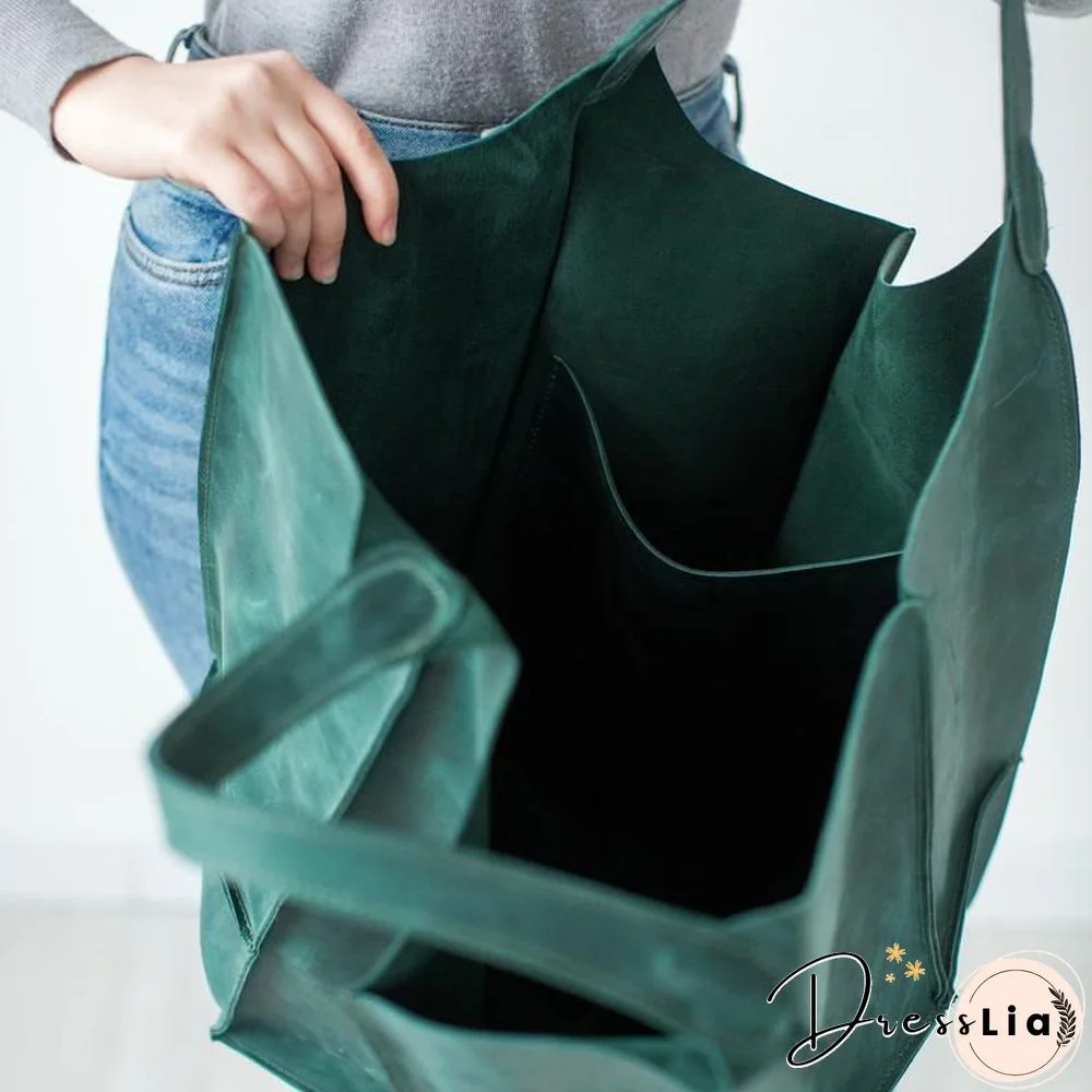 Brown Leather Womens Tote Bags School Handbags