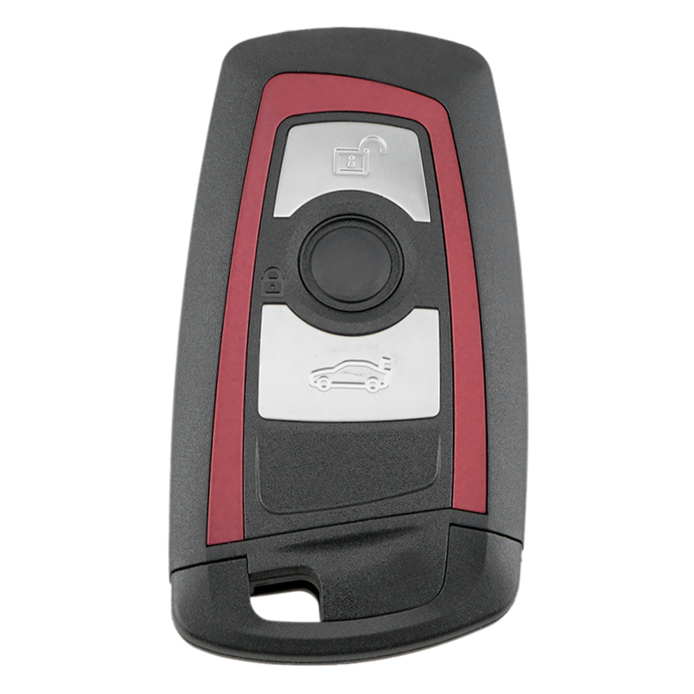 

3-Button Remote Key Fob Replacement Case for BMW 550i GT X3 535i 528i, Red, 501 Original