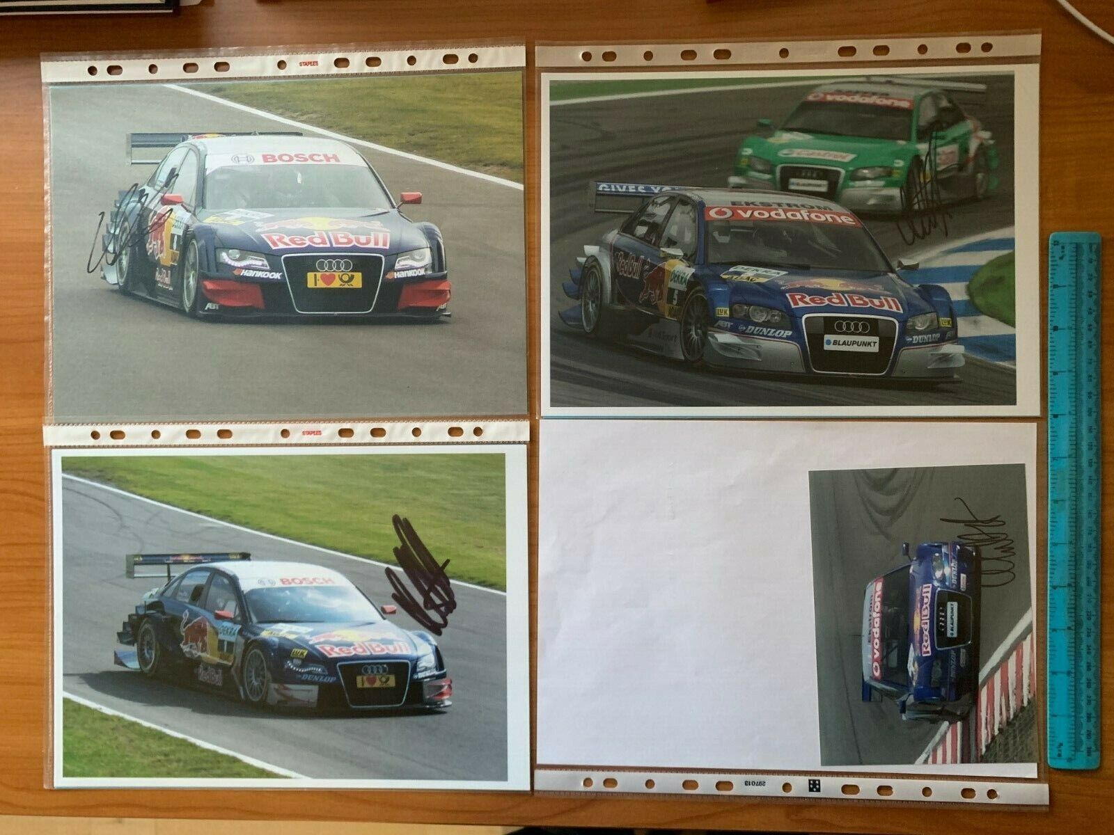 Mattias Ekstrom 4 x Hand Signed Autographs Audi DTM NASCAR Toyota WRC Mitsubishi