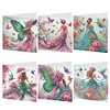 (US Local)6Pcs Fairy Girl DIY Diamond Painting Greeting Card for Holiday Party Favors