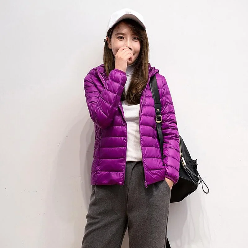 2020 New Spring Down jacket Women 90% White Duck Down Coat Ultra Light Warm Coat Female Portable Plus Size Down Jacket Winter