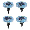 4Pcs LED Mosaic Solar Disk Light IP44 Waterproof Decorative Driveway Lamps Solar-Powered Ground Mosaic Disk Lamp for Outdoor Walkway Patio & Lawn