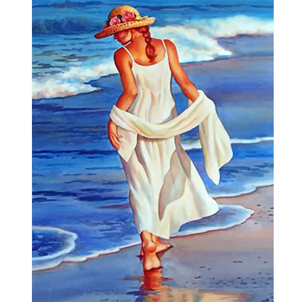 DIY Paint By Number 40*50cm - Beach Woman