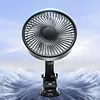 Portable Car Fan with Strong Suction and 3 Speeds Rechargeable Dashboard Cooling Air Wall Fan for Sedan SUV RV Auto Vehicles Home Windshield