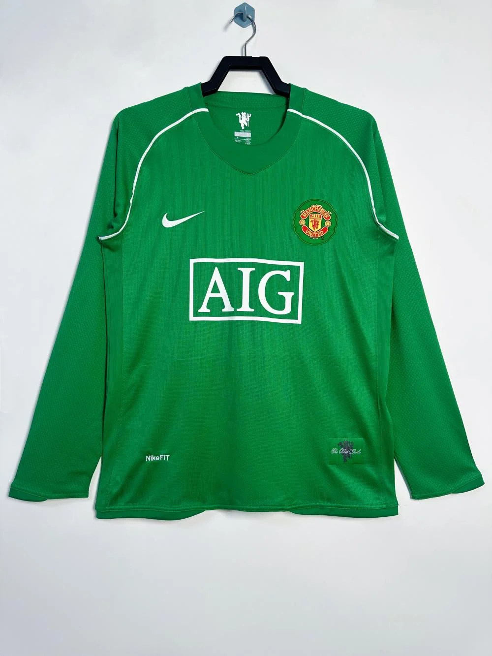2007/2008 Retro Long Sleeve Manchester United Goalkeeper Green Football Shirt