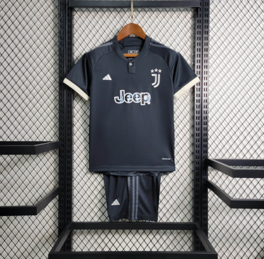 23-24 Juventus Third Away Kids Kit Football Jersey Thai Quality