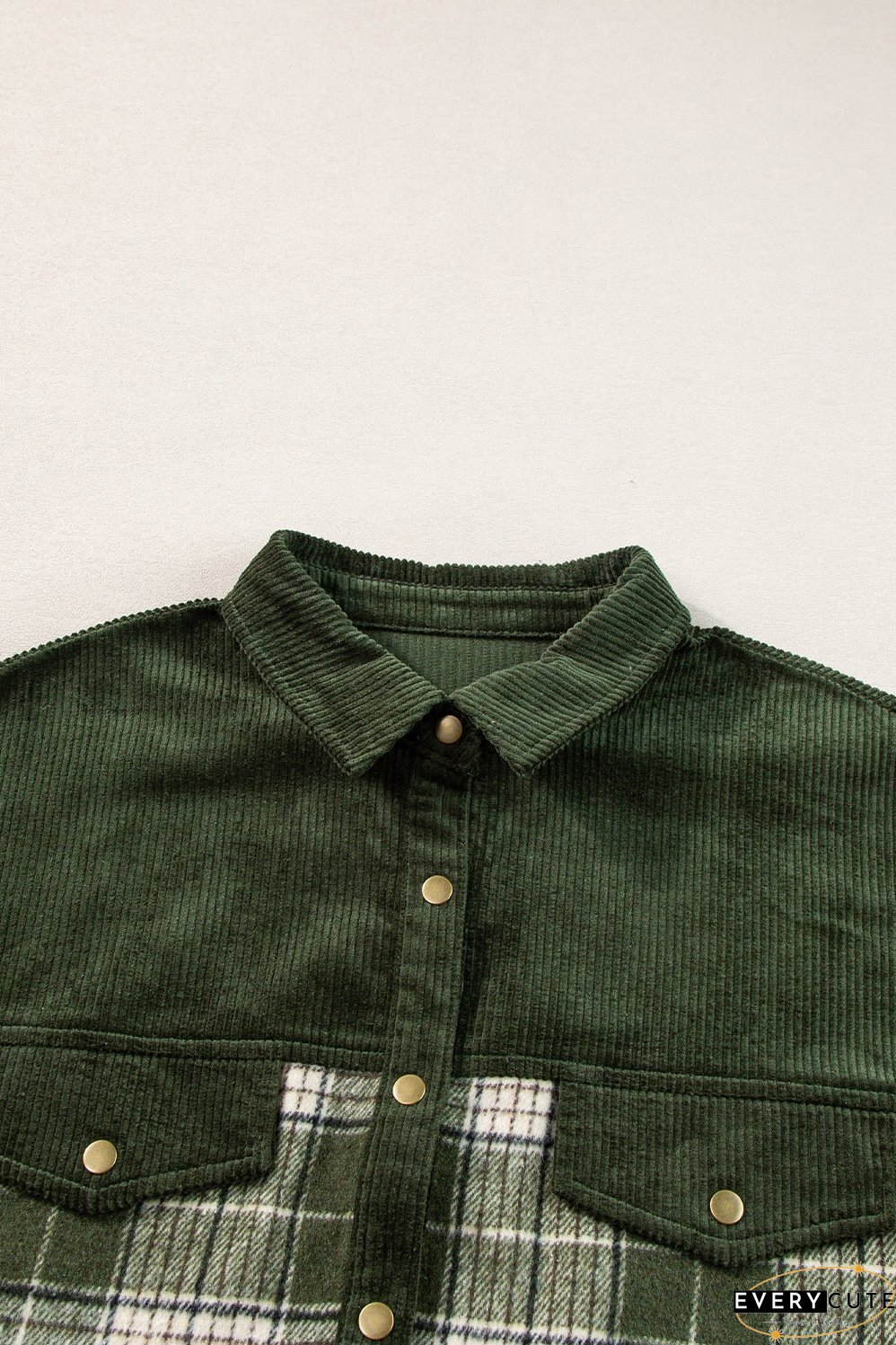 Comfortable Plaid Corduroy Jacket