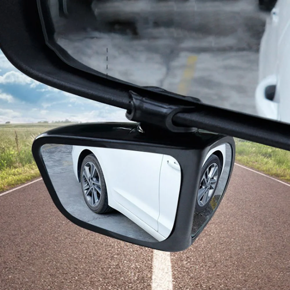 Meladen™ Auto-Rückspiegel-Zusatz-Kleinspiegel-Auto mit großem Sichtfeld Toter-Winkel-Rückspiegel 360-Grad-Weitwinkelobjektiv