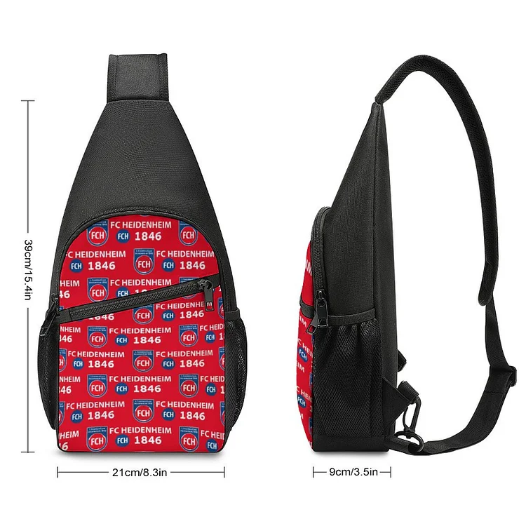 FC Heidenheim Crossbody Backpack Leichte Umhängetaschen Sling-Rucksack