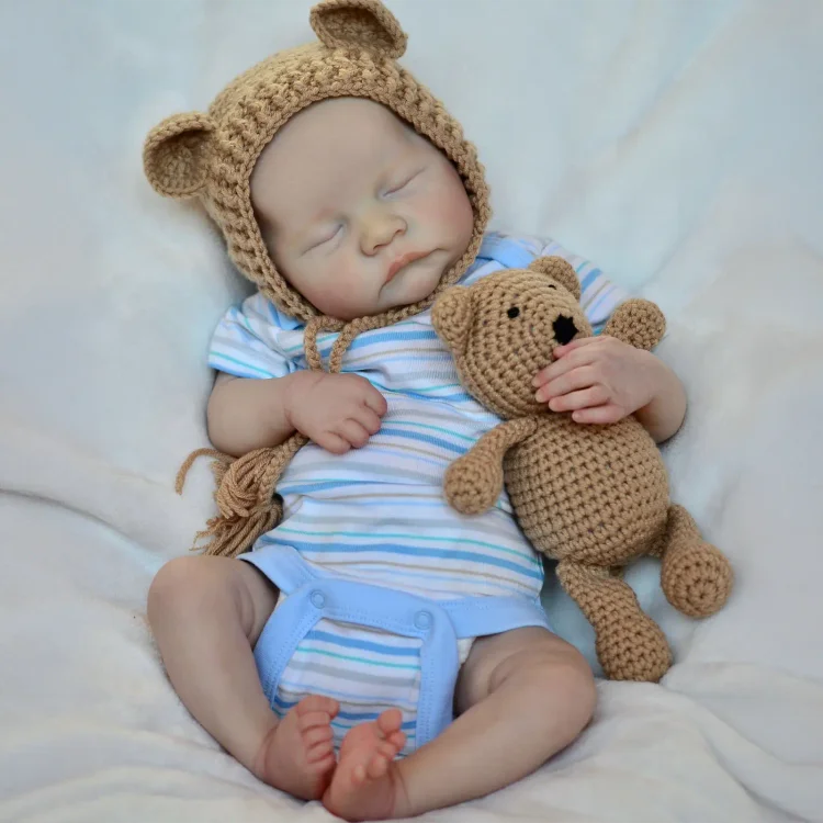[New] 20" Newborn Lifelike Sleeping Baby Hand-painted Hair Doll Boy Tisuma：Realistic Reborn Baby Dolls By Rsgdolls®