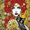 Red Hair Beauty-Special Shaped Diamond Painting