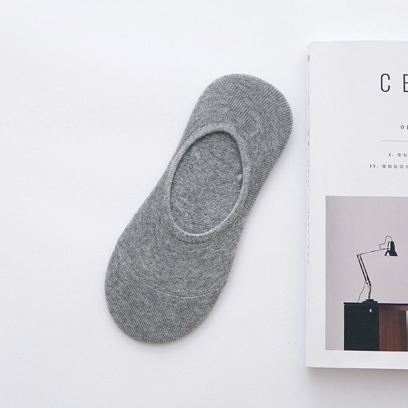 Men’s Casual Solid Color Cotton Jacquard Ankle Socks A Pair