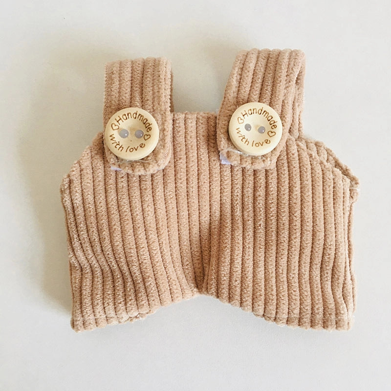 17cm Vinyl Plush Doll Clothes Pull Cloth Pendant T-shirt Button Suspender Pants Clothing Accessories Blind Box Doll Clothes