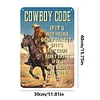 Cowboy Code - Vintage Metal Signs - 20*30cm/30*40cm - Western