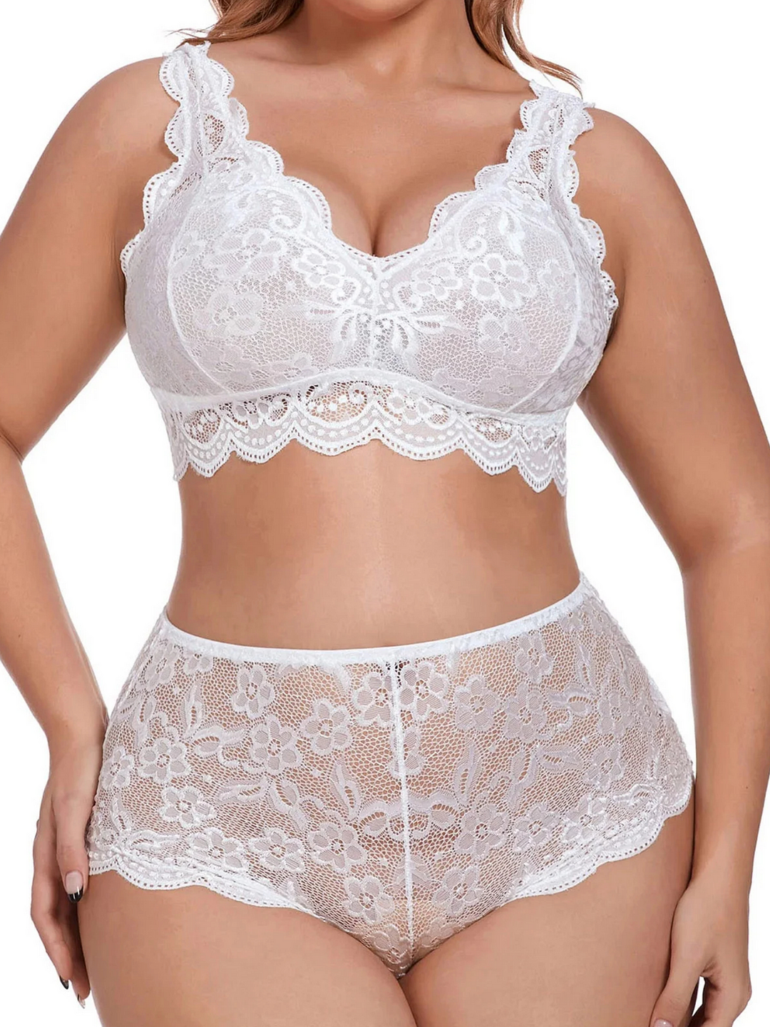 Plus Size Lingerie Sets Floral Lace Bridal Lingerie For Women