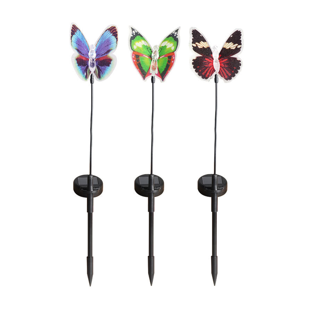 

Outdoor Butterfly Colorful Ground Plug Lamp Solar Gradient Path Lawn Light, Purple, 501 Original