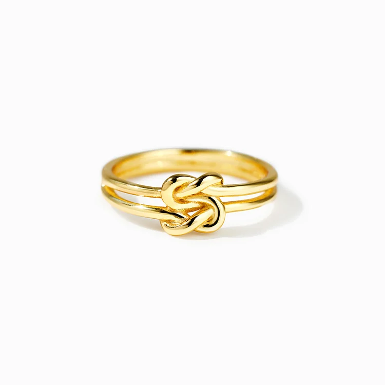 last day 70% off-MOTHER & DAUGHTER DOUBLE SQUARE KNOT RING