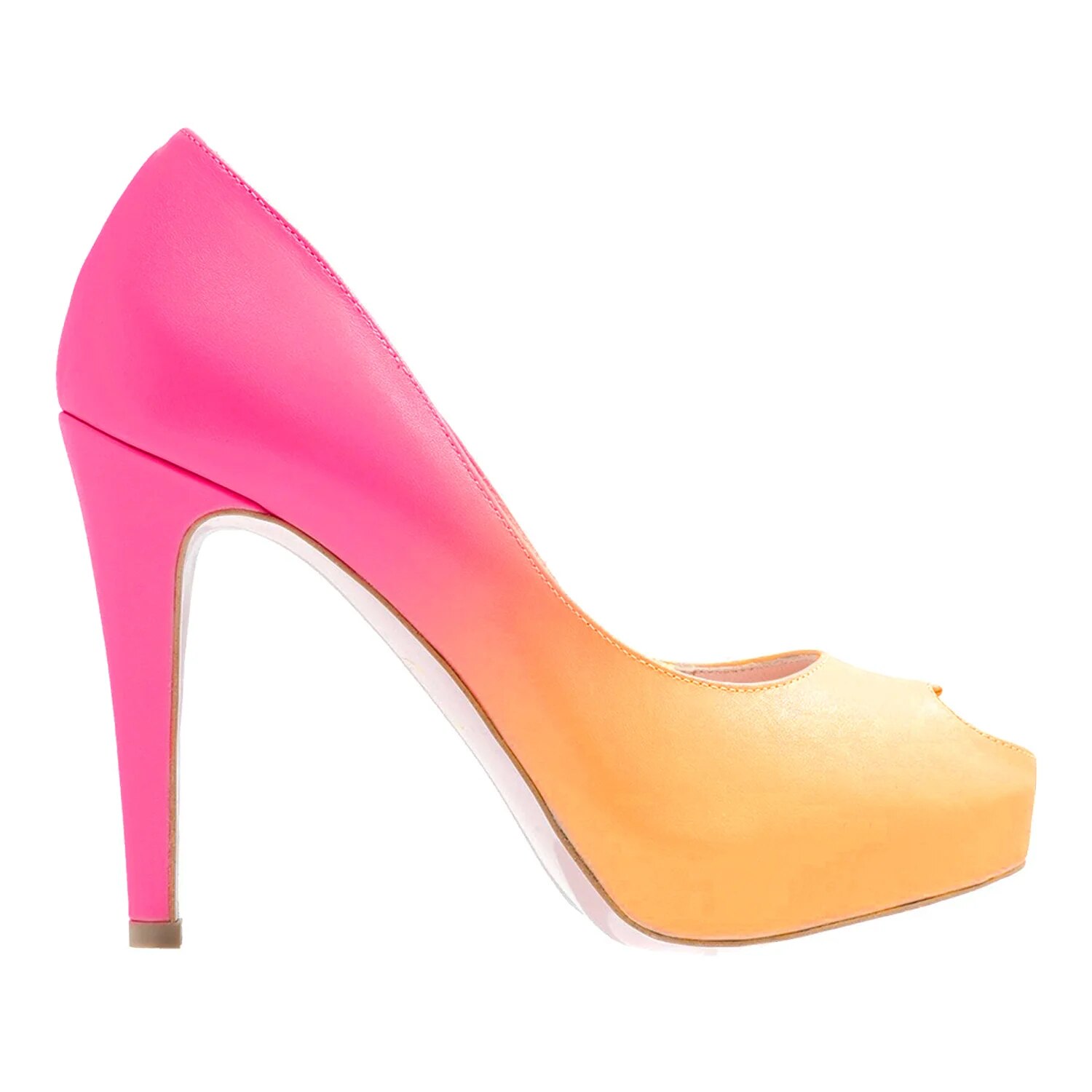 TAAFO Heart-Shaped Peep Toe High Thin Heels Platfrom Pumps Party Shoes For Women 