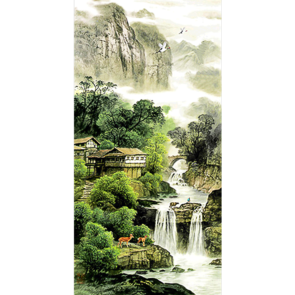 

45*85CM - Round Drill Diamond Painting - Natural Scenery, 501 Original