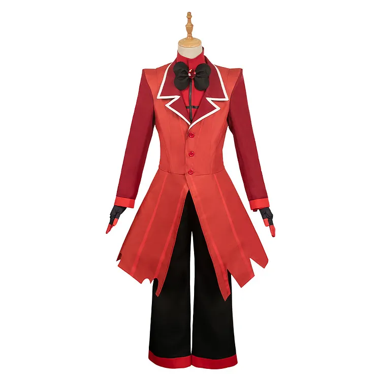 Hazbin Hotel (2024) Alastor Red Set Cosplay Costume Outfits Halloween Carnival Suit