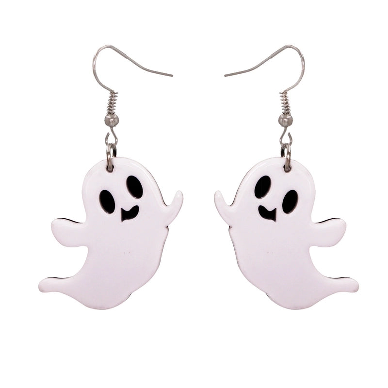 Halloween Pumpkin Ghost Acrylic Resin Earrings