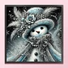 Christmas Snowman-11CT Stamped Cross Stitch 40*40cm/15.75*15.75in