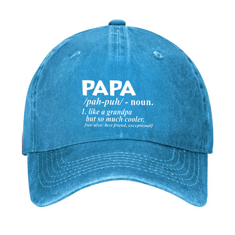 PAPA Like A Grandpa But So Much Cooler Funny Hat socialshop