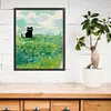 Van Gogh'S Wheat Field And Black Cat-11CT Stamped Cross Stitch 40*50cm/15.75*19.69in