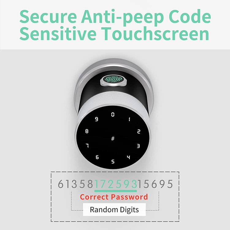 Geek Smart Door Lock, Keyless Fingerprint and Touchscreen ,Secure 