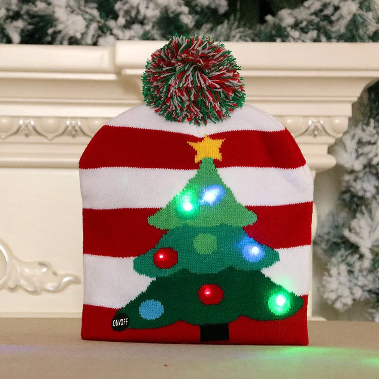 🎁Early Christmas Sale - Christmas LED Light Knitted Beanies