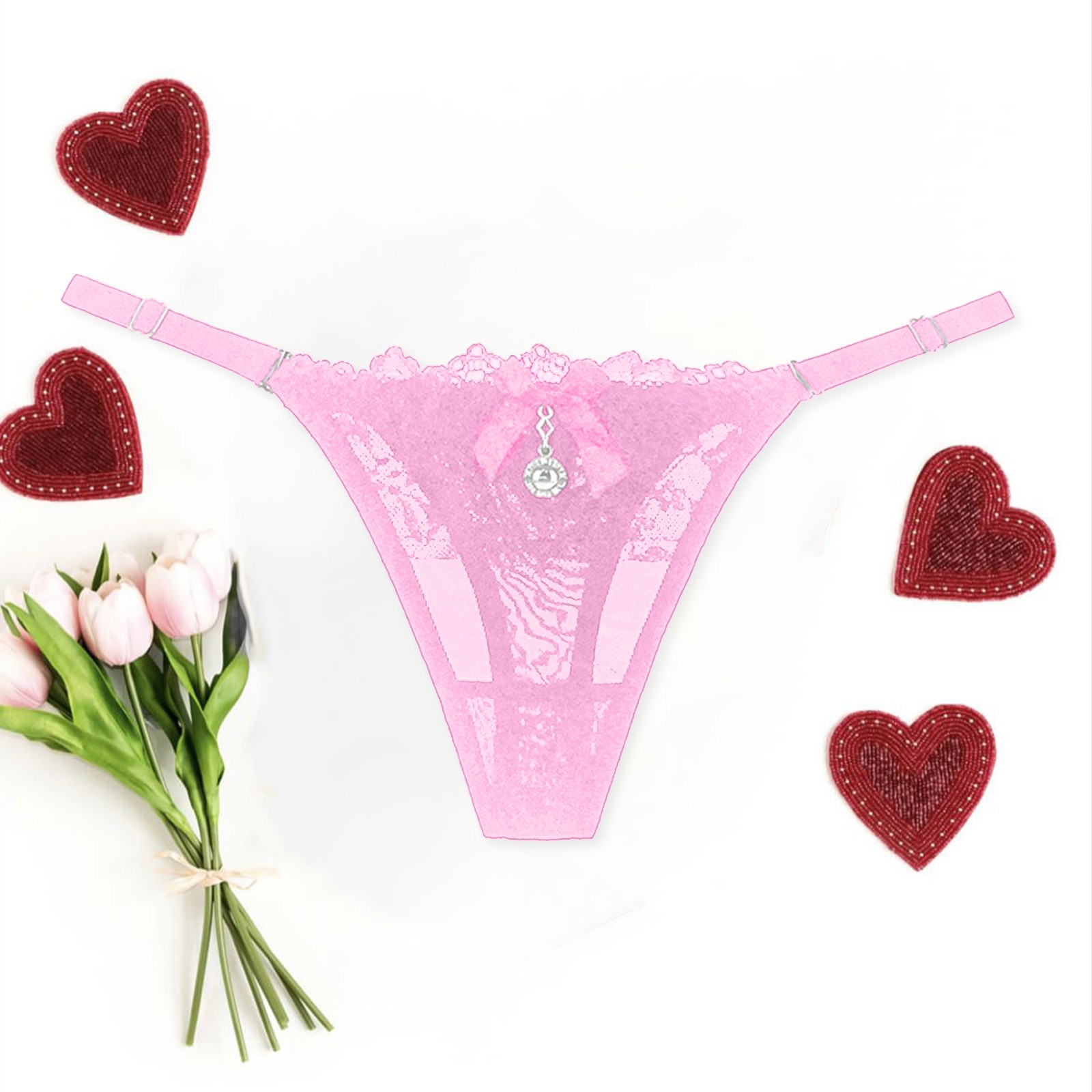 Women’S Lace Seamless Underwear Sexy No Show Panties Briefs Soft Stretch Bikini Underwears Pants Elastic Waist Low-Waist Thong