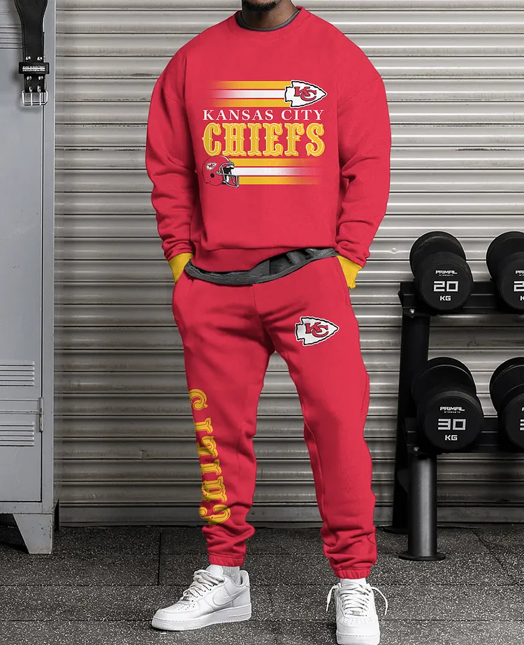 Kansas City Chiefs   3D sweatsuit and sweatpants 2 piece outfits