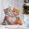 Acrylique amour chats-bricolage ornement