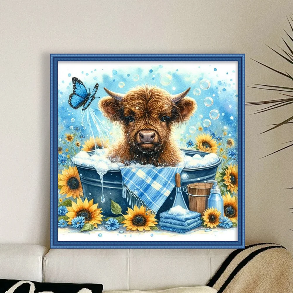 11CT Full Stamped Cross Stitch - Yak(Canvas|40*40CM)