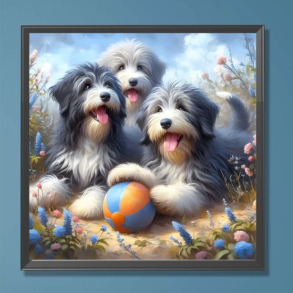 Diamond Painting - Full Round Drill - Dog(Canvas|30*30cm)