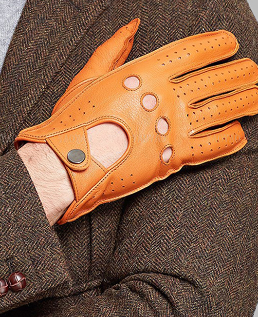 Business Sheepskin Porous Breathable Finger Gloves