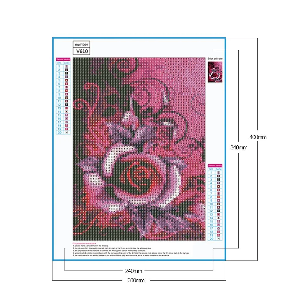 Diamond Painting - Full Round Drill - Rose(30*40cm)