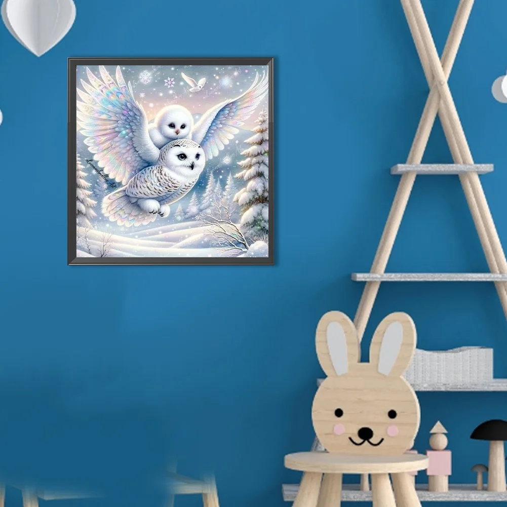 Diamond Painting - Full Round Drill - Owls(Canvas|30*30cm)