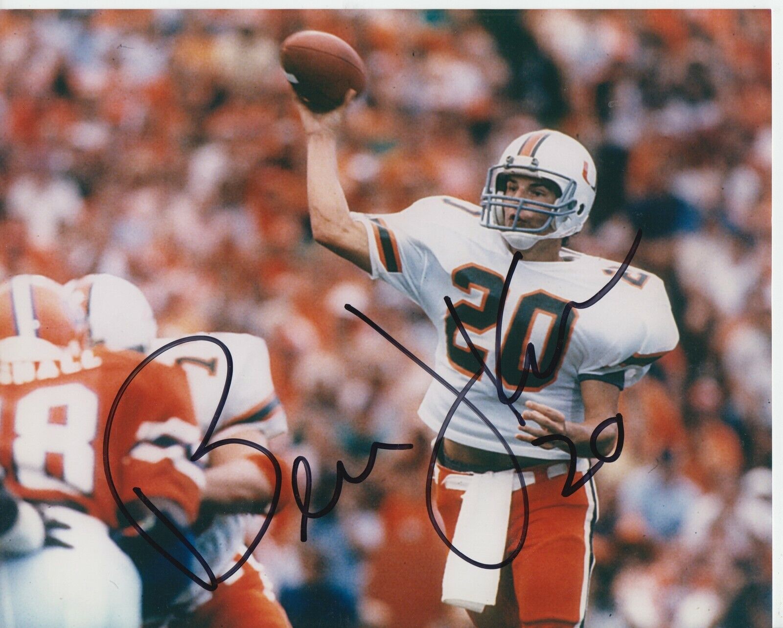 Bernie Kosar #2 8x10 Signed Photo Poster painting w/ COA Miami Hurricanes -