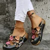 Gioiacombo&trade; 2022 Nuovi sandali a punta tonda in stile etnico con fiori