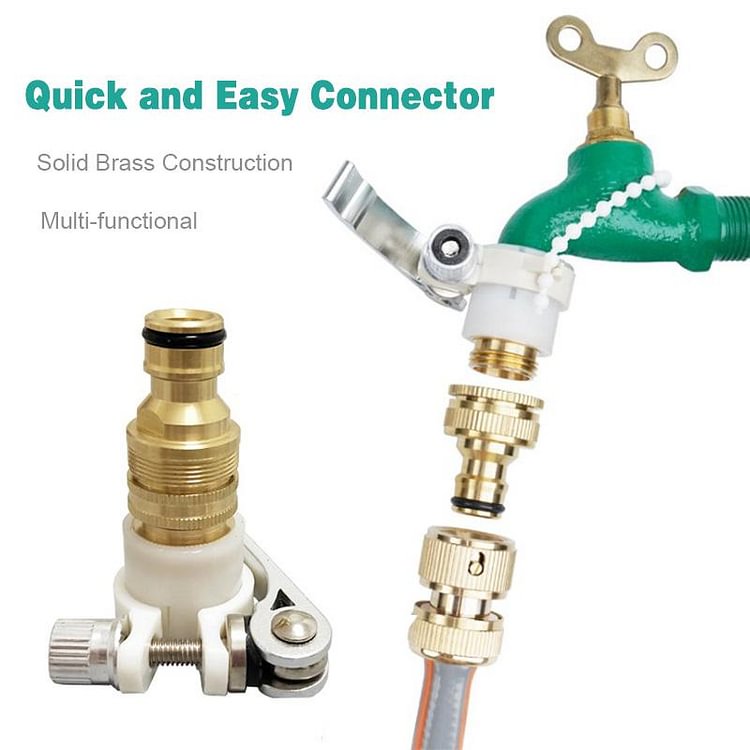 Universal 3-in-1 Brass Hose Tap Connectors Set（50% OFF）