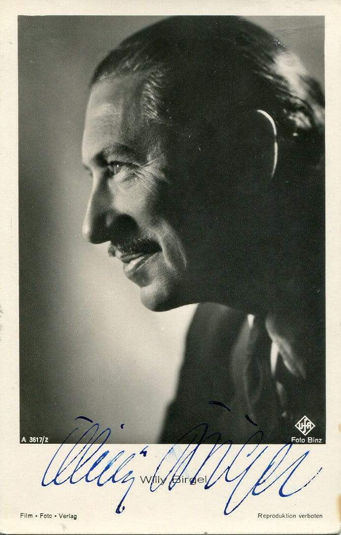 Willy Birgel (+) autograph German film and stage actor signed Photo Poster painting