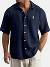 Men's Casual Loose Fit Button Down Shirt