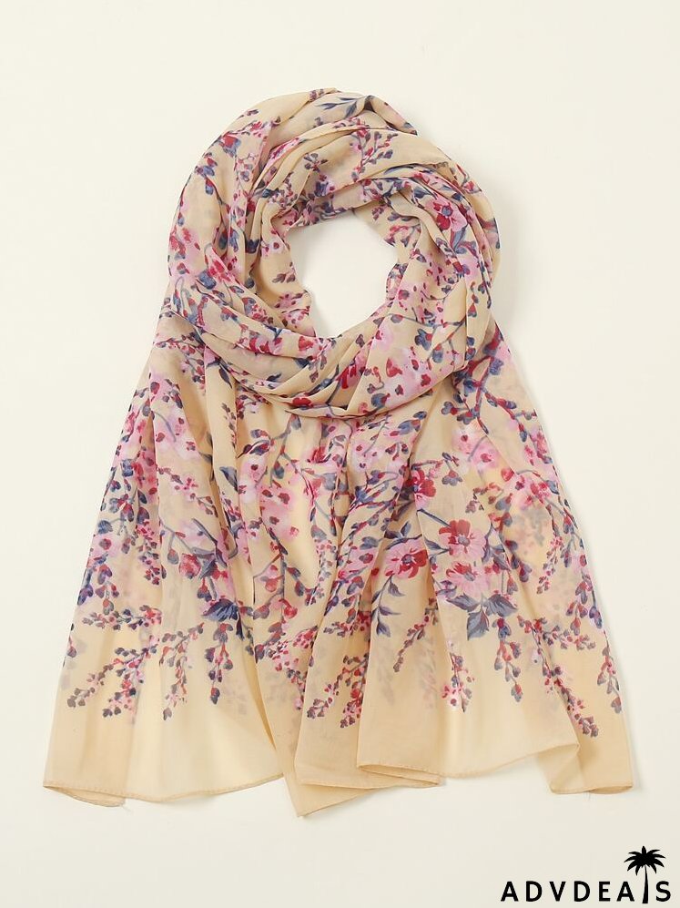 Floral Print Scarf