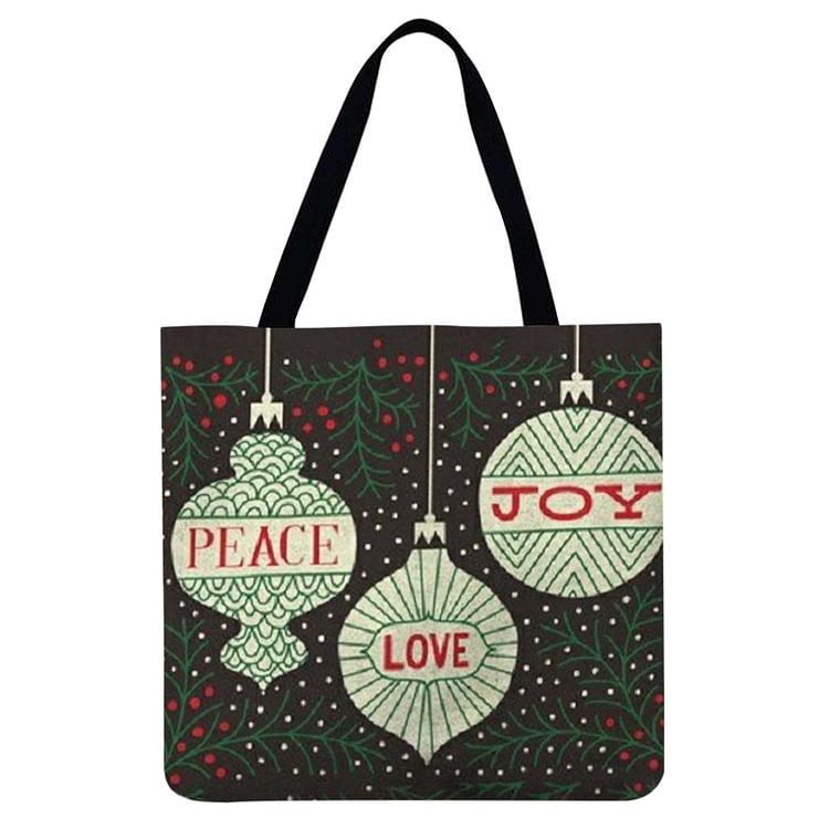 【Limited Stock Sale】Linen Tote Bag - Merry Christmas
