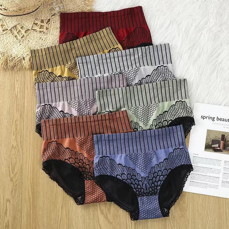 [6 PCS] High Waist Printed Panties