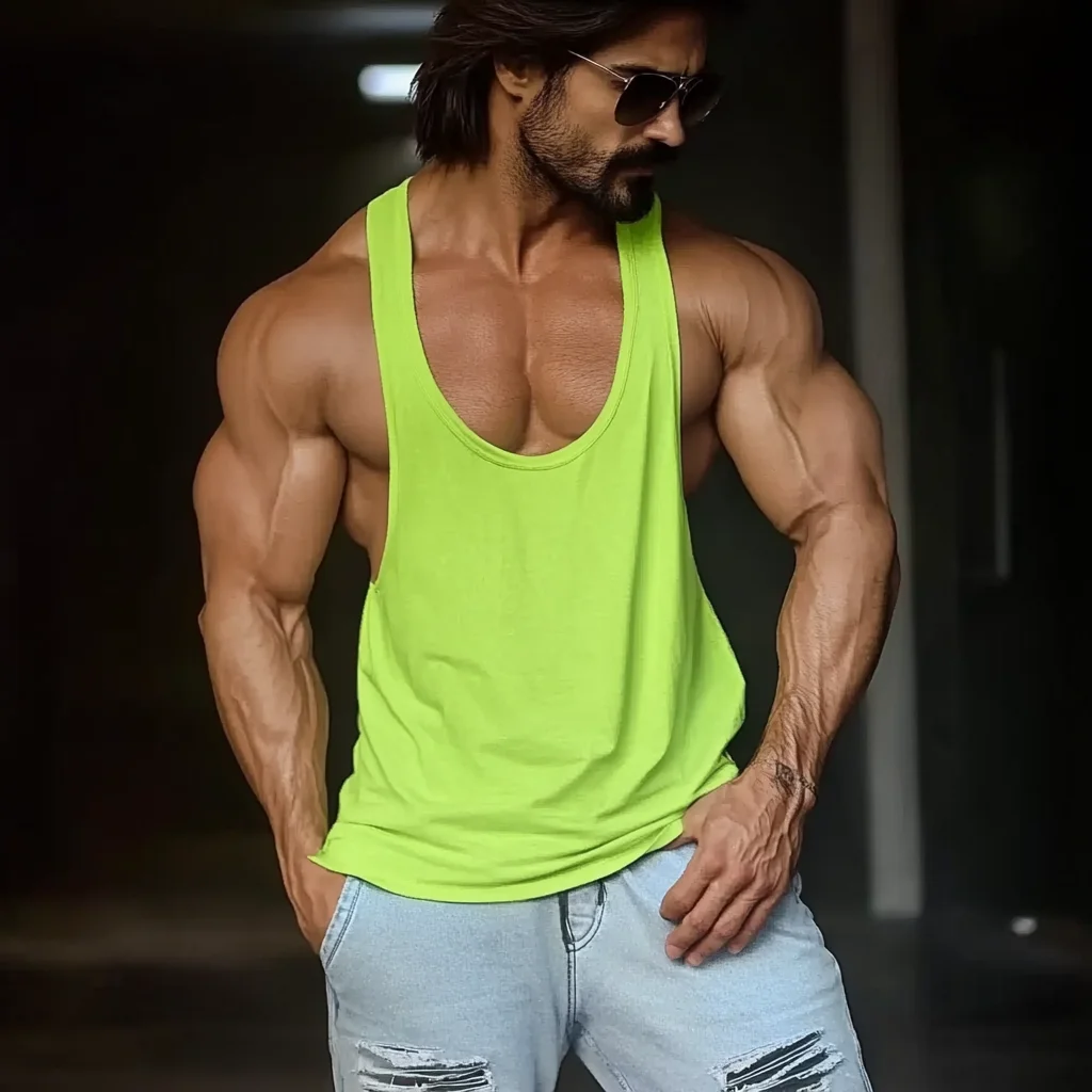  Men's Stylish Blue Tank Top for Summer Fitness and Casual Wear-inspireuse