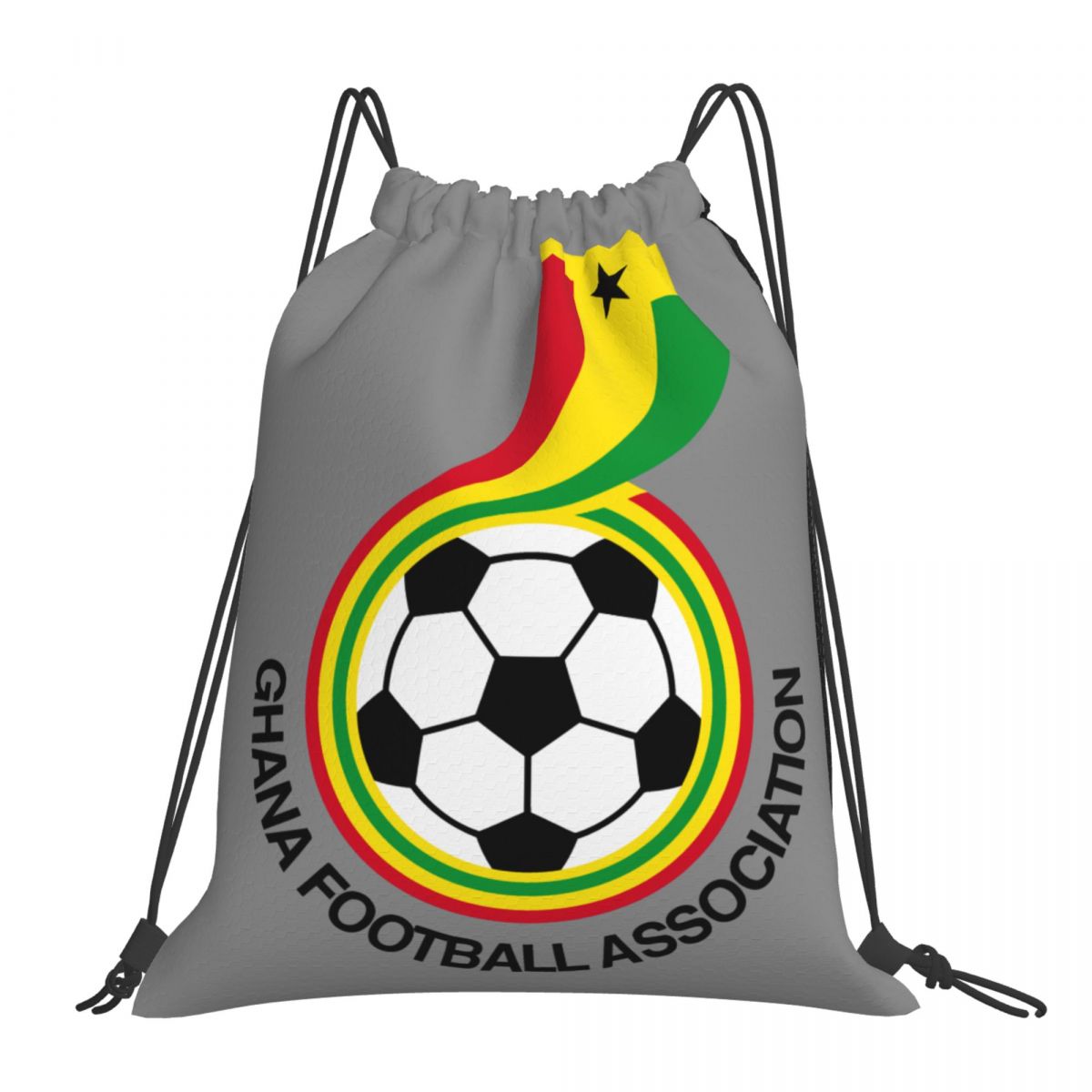 Ghana National Football Team Waterproof Adjustable Lightweight Gym Drawstring Bag