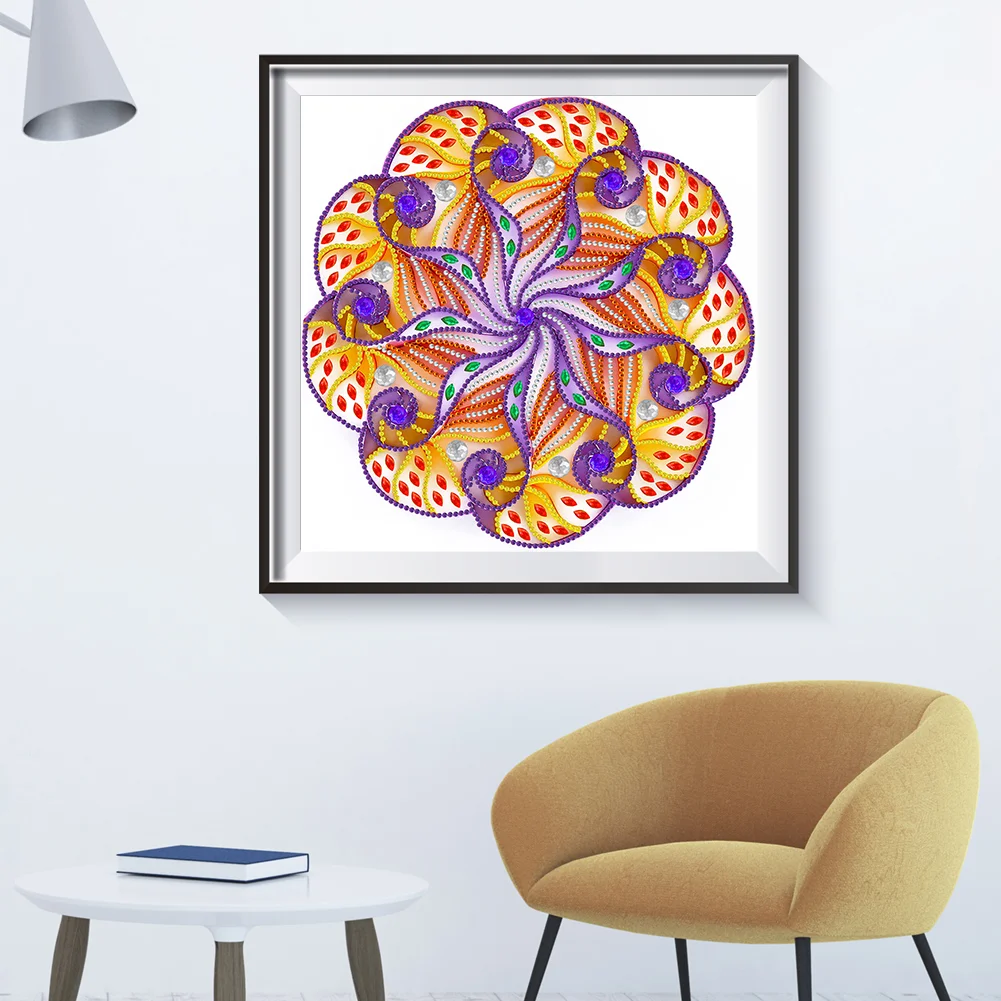 Special Shape Diamond Painting 30*30cm - Quilling Mandala